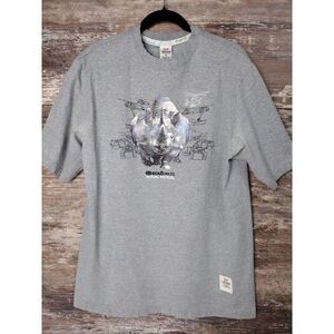 Vintage Ecko Unltd Shirt Mens X Large Gray Actual Factual Tanks Chopper Gun Y2K